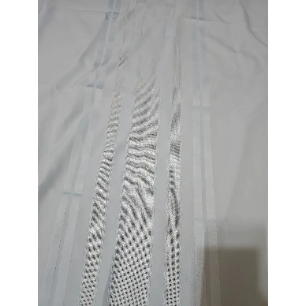Vtg Blue Striped Retro Classic Kitchen Dining Decor Rectangle Tablecloth 81